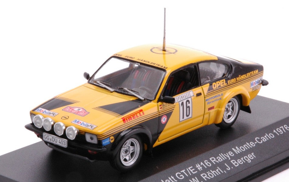 MODELLINO IN SCALA COMPATIBILE CON OPEL KADETT GT/E N.16 RALLY MONTE CARLO 1976 W.ROHRL-J.BERGER 1:43 CMR CLASSIC MODEL REPLICARS WRC024