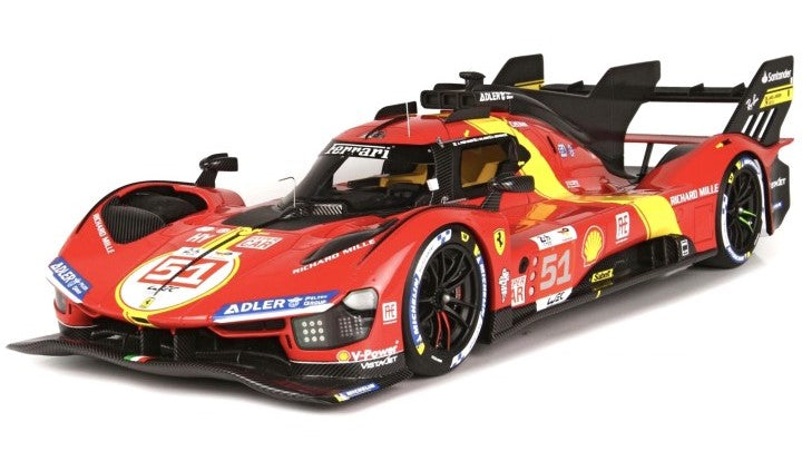 MODELLINO SCALA COMPATIBILE CON FERRARI 499P N.51 WINNER LE MANS 2023 PIER GUIDI/CALADO/GIOVINAZZI 1:18 BURAGO BU16301