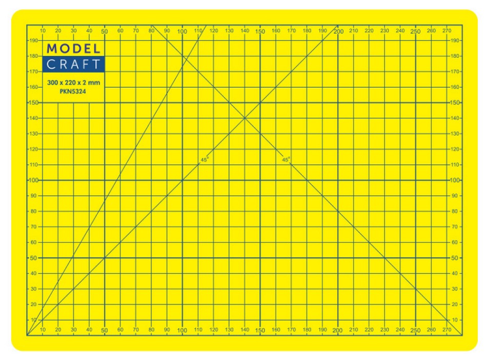 MODELLINO IN SCALA COMPATIBILE CON FOGLIO DI LAVORO GIALLO 300x200 2 SPESSORI A4 MODEL CRAFT S-PKN5324