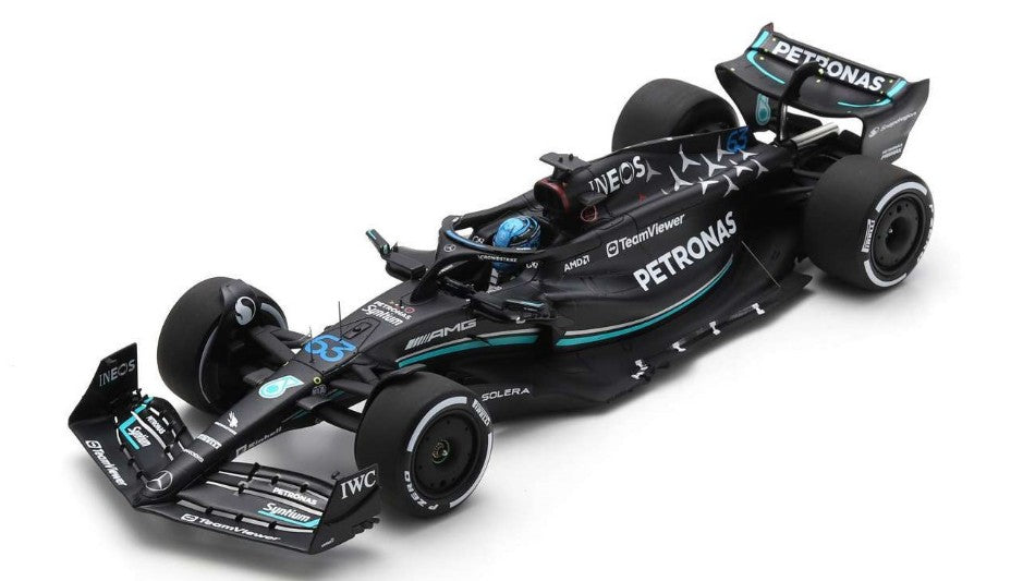 MODELLINO IN SCALA COMPATIBILE CON MERCEDES F1 W14 N.63 4th SAUDI ARABIAN GP 2023 GEORGE RUSSELL 1:18 SPARK MODEL 18S877