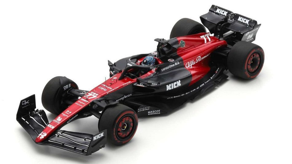 MODELLINO IN SCALA COMPATIBILE CON ALFA ROMEO F1 N.77 AUSTRALIAN GP 2023 VALTTERI BOTTAS 1:18 SPARK MODEL 18S878