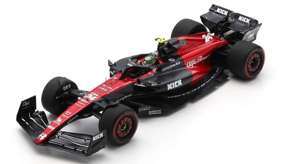 MODELLINO IN SCALA COMPATIBILE CON ALFA ROMEO F1 N.24 AUSTRALIAN GP 2023 ZHOU GUANYU 1:18 SPARK MODEL 18S879