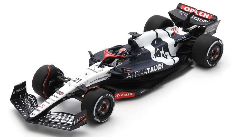 MODELLINO IN SCALA COMPATIBILE CON ALPHA TAURI AT04 N.21 BAHRAIN GP 2023 NICK DE VRIES 1:18 SPARK MODEL 18S886