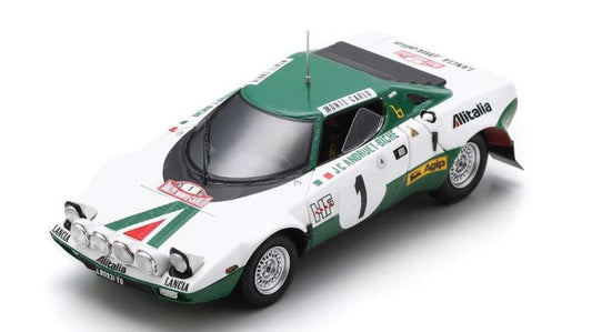 MODELLINO IN SCALA COMPATIBILE CON LANCIA STRATOS HF N.1 RALLY MONTE CARLO 1975 ANDRUET-JOUANNY 1:43 SPARK MODEL S9079