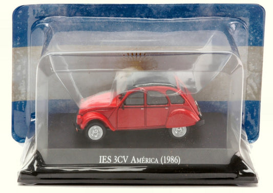 MODELLINO IN SCALA COMPATIBILE CON IES 3CV AMERICA 1986 RED 1:43 EDITORIA MAGARG59