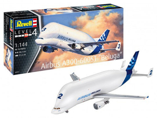 KIT DA MONTARE SCALA COMPATIBILE CON AIRBUS A300-600ST "BELUGA" KIT 1:144 REVELL RV03817