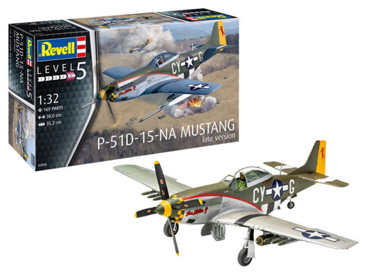 KIT DA MONTARE SCALA COMPATIBILE CON P-51D-15-NA MUSTANG LATE VERSION KIT 1:32 REVELL RV03838