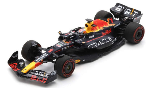 MODELLINO IN SCALA Spark Model COMPATIBILE CON RED BULL RB19 N.1 WINNER SPANISH GP 2023 40th CAREER WIN MAX VERSTAPPEN MODEL SCALE S8910 241217