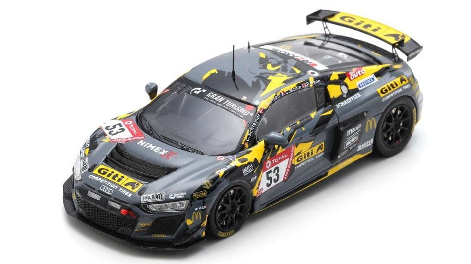 MODELLINO IN SCALA COMPATIBILE CON AUDI R8 LMS GT4 N.53 WINNER SP 8 24 H NURBURGRING 2021 MARTIN-MANN-NIELS SPARK MODEL SG771