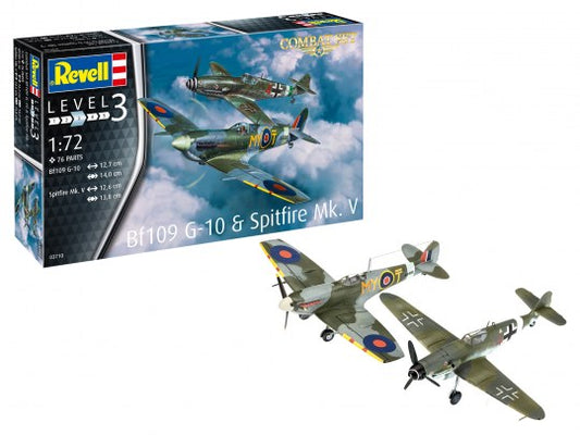 KIT DA MONTARE COMPATIBILE CON COMBAT SET BF109G-10 & SPITFIRE MK.V KIT 1:72 REVELL RV03710