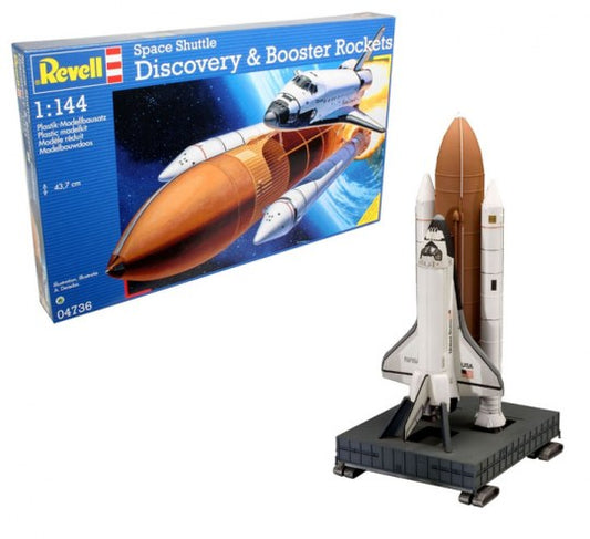 KIT DA MONTARE COMPATIBILE CON SPACE SHUTTLE DISCOVERY & BOOSTER ROCKETS KIT 1:144 REVELL RV04736