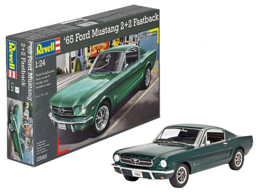 KIT DA MONTARE COMPATIBILE CON FORD MUSTANG 2+2 FASTBACK 1965 KIT 1:24 REVELL RV07065