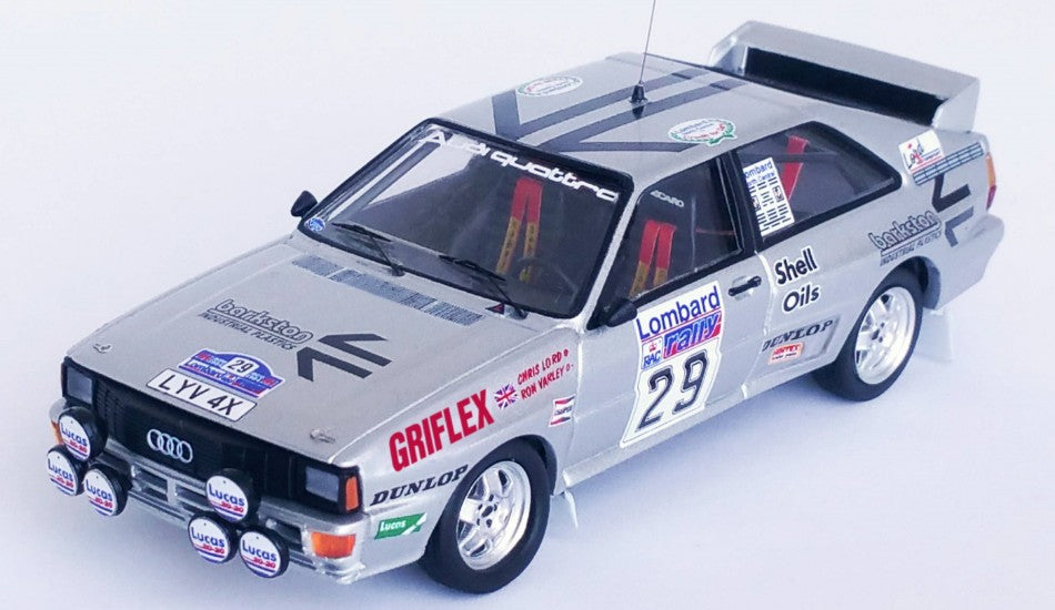 MODELLINO IN SCALA COMPATIBILE CON AUDI QUATTRO RAC RALLY 1984 LORD-VARLEY 1:43 TROFEU TFRRUK99