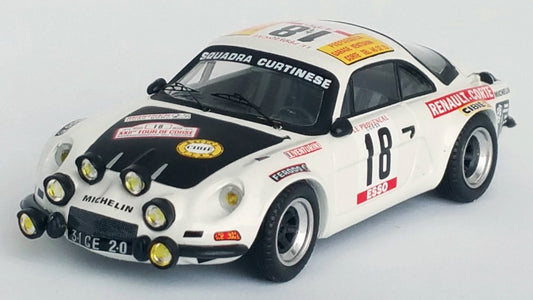 MODELLINO IN SCALA COMPATIBILE CON ALPINE A110 TOUR DE CORSE 1978 VENTURINI-SIMONINI 1:43 TROFEU TFRRFR73