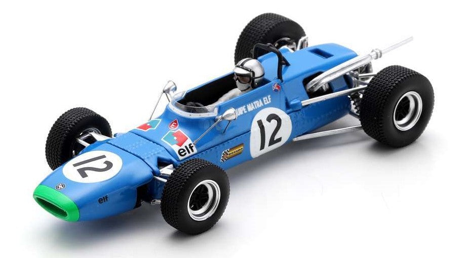 MODELLINO IN SCALA COMPATIBILE CON MATRA MS7 N.12 GP REIMS F2 1969 PEDRO RODRIGUEZ 1:43 SPARK MODEL SF305