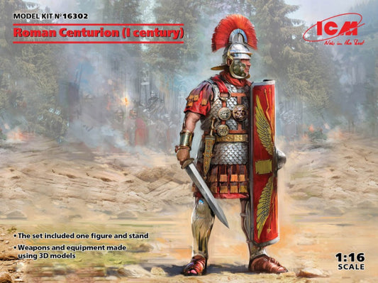 KIT DA MONTARE SCALA COMPATIBILE CON ROMAN CENTURION (1 CENTURY) KIT 1:16 ICM ICM16302