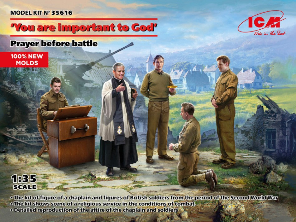 KIT DA MONTARE COMPATIBILE CON YOU ARE IMPORTANT TO GOD - PRAYER BEFORE BATTLE KIT 1:35 ICM ICM35616