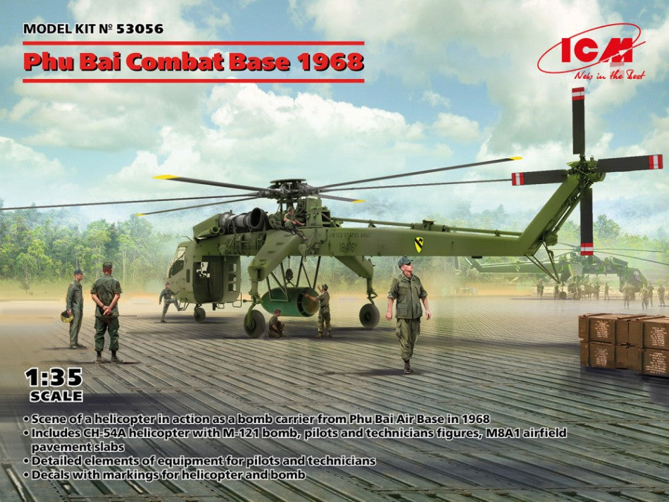 KIT DA MONTARE COMPATIBILE CON PHU BAI COMBAT BASE 1968 KIT 1:35 ICM ICM53056