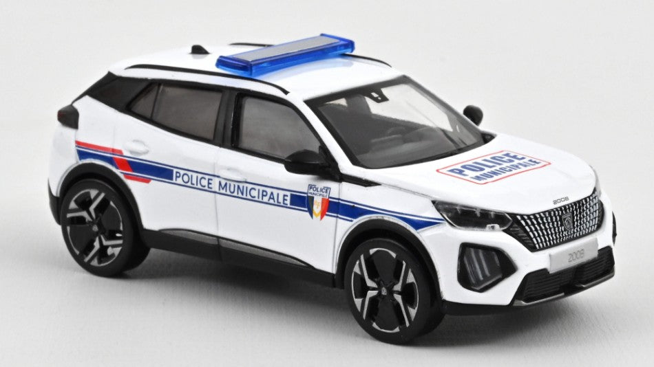 MODELLINO IN SCALA COMPATIBILE CON PEUGEOT 2008 GT 2024 PPLICE MUNICIPALE 1:43 NOREV NV472875