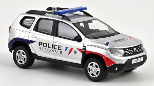 MODELLINO IN SCALA COMPATIBILE CON DACIA DUSTER 2021 POLICE NATIONALE SILVER 1:43 NOREV NV509054