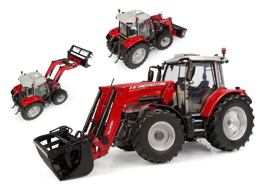 MODELLINO IN SCALA COMPATIBILE CON TRATTORE MASSEY FERGUSON SS.135 WITH FRONTLOADER FL.4121 1:32 UNIVERSAL HOBBIES UH6603