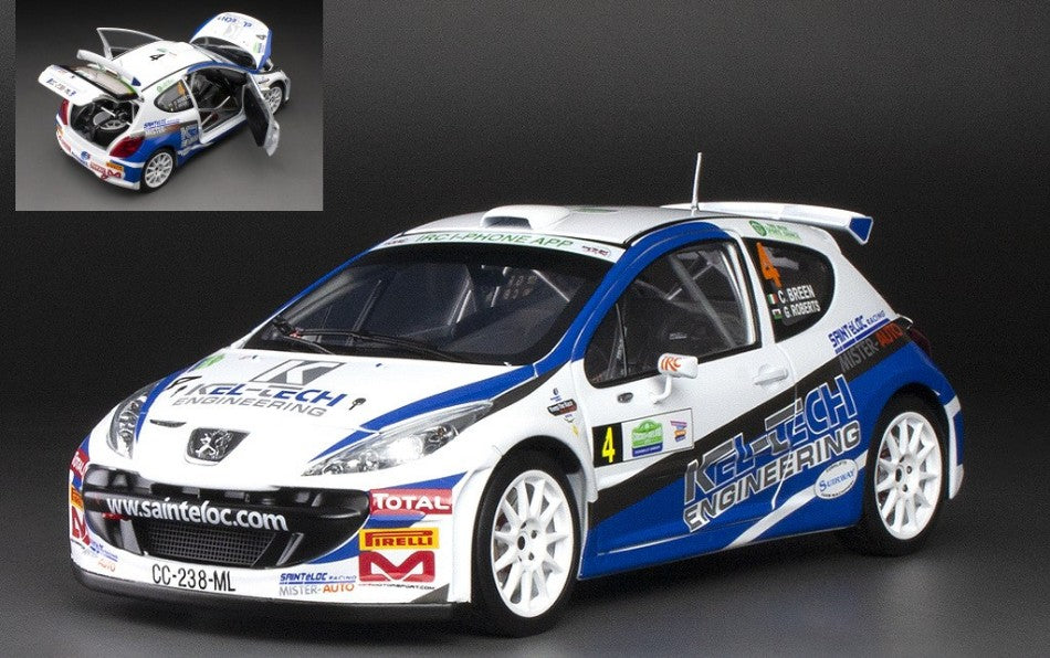 MODELLINO IN SCALA COMPATIBILE CON PEUGEOT 207 S2000 N.4 CIRCUIT OF IRELAND 2012 C.BREENE-G.ROBERTS 1:18 SUNSTAR SS5438