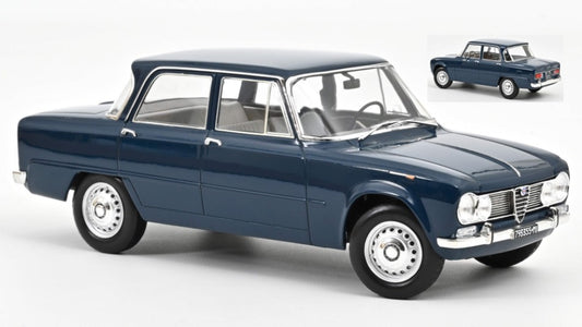 MODELLINO SCALA COMPATIBILE CON ALFA ROMEO GIULIA Ti 1964 PETROL BLUE 1:18 NOREV NV187971