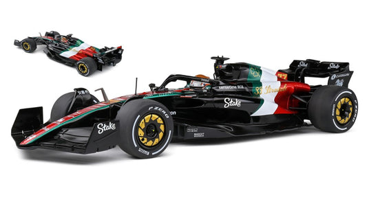 MODELLINO IN SCALA COMPATIBILE CON ALFA ROMEO C43 N.77 ITALIAN GP 2023 V.BOTTAS 1:18 SOLIDO SL1811103