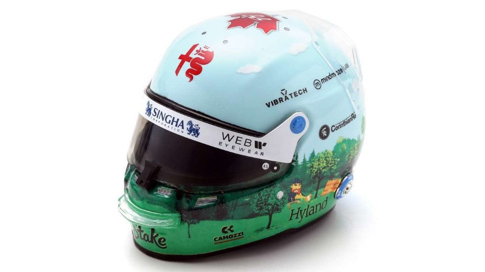 MODELLINO IN SCALA COMPATIBILE CON CASCO ALFA ROMEO VALTTERI BOTTAS CANADIAN GP 2023 1:5 SPARK MODEL 5HF120