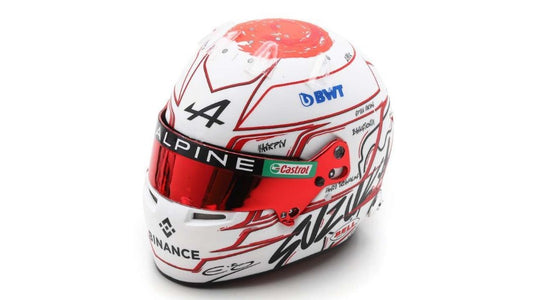 MODELLINO IN SCALA COMPATIBILE CON CASCO BWT ALPINE ESTEBAN OCON JAPANESE GP 2023 1:5 SPARK MODEL 5HF126