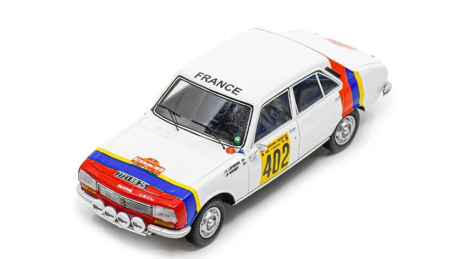 MODELLINO IN SCALA COMPATIBILE CON PEUGEOT 504 N.402 2nd CODASUR RALLY 1979 LEFEBVRE-ROUGET 1:43 SPARK MODEL S7841