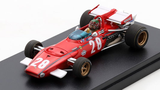 MODELLINO IN SCALA COMPATIBILE CON FERRARI 312B N.28 4th BELGIUM GP 1970 IGNAZIO GIUNTI 1:43 LOOKSMART LSRC099