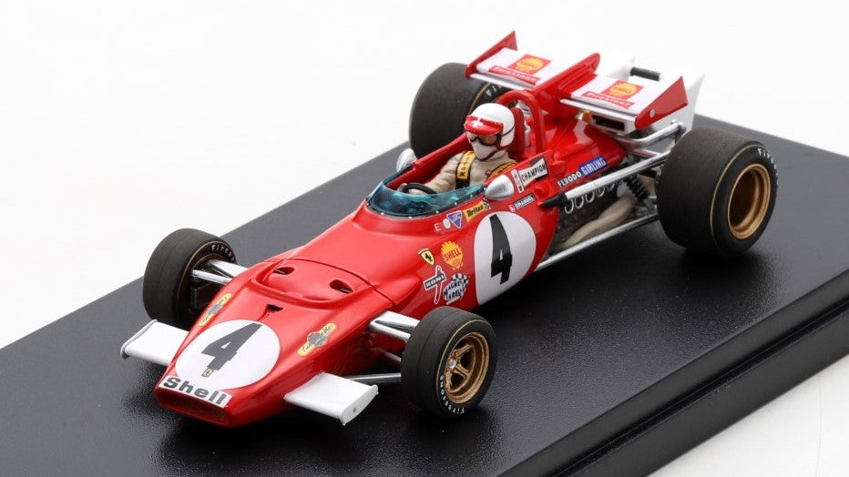 MODELLINO IN SCALA COMPATIBILE CON FERRARI 312B N.4 WINNER ITALIAN GP 1970 CLAY REGAZZONI 1:43 LOOKSMART LSRC101