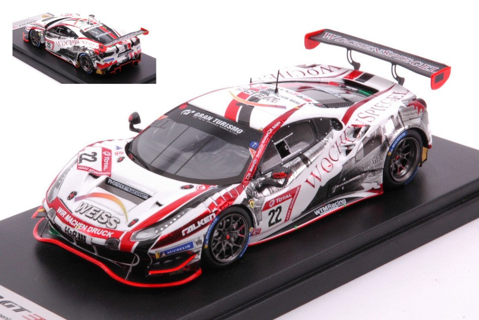 MODELLINO IN SCALA COMPATIBILE CON FERRARI 488 GT3 EVO N.22 24H NURBURG.2021 DONTJE/KRUMBACH/KEILWITZ 1:43 LOOKSMART LSRC095