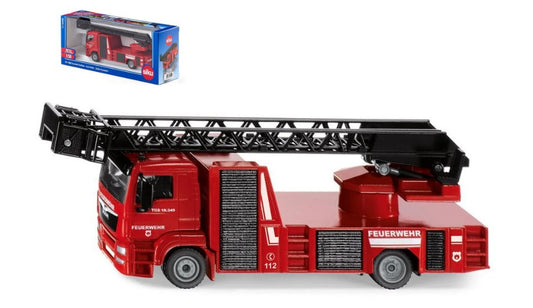 MODELLINO IN SCALA COMPATIBILE CON MAN AERIAL LADDER FEUERWEHR 1:50 SIKU SK2114