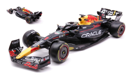 MODELLINO IN SCALA COMPATIBILE CON RED BULL RB19 N.1 WINNER ABU DHABI WORLD CHAMPION 2023 M.VERSTAPPEN 1:18 BURAGO BU18003VA