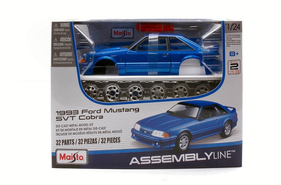 KIT DA MONTARE COMPATIBILE CON FORD MUSTANG SVT COBRA 1993 BLUE KIT 1:24 MAISTO MI39537