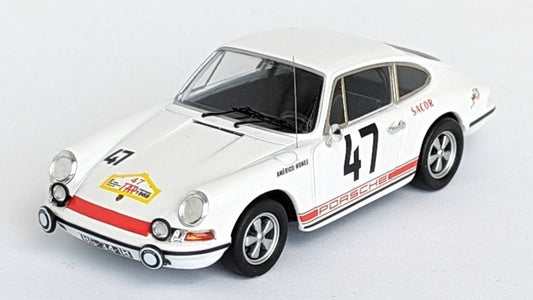 MODELLINO SCALA COMPATIBILE CON PORSCHE 911 S TAP RALLY 1968 NUNES-SARAIVA 1:43 TROFEU TFDSN189