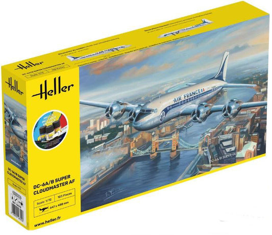 KIT DA MONTARE COMPATIBILE CON DC6 SUPER CLOUDMASTER AF STARTER KIT 1:72 HELLER HL56315