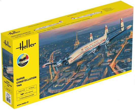 KIT DA MONTARE COMPATIBILE CON SUPER CONSTELLATION TWA STARTER KIT 1:72 HELLER HL58391