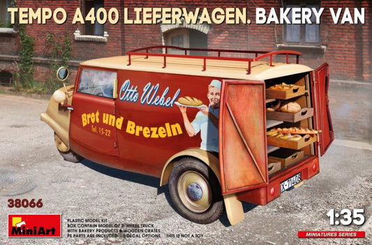 KIT DA MONTARE SCALA COMPATIBILE CON TEMPO A400 LIEFERWAGEN BAKERY VAN KIT 1:35 MINIART MIN38066