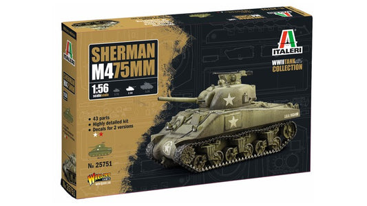 KIT DA MONTARE SCALA COMPATIBILE CON M4 SHERMAN (75 mm) KIT 1:56 ITALERI IT25751