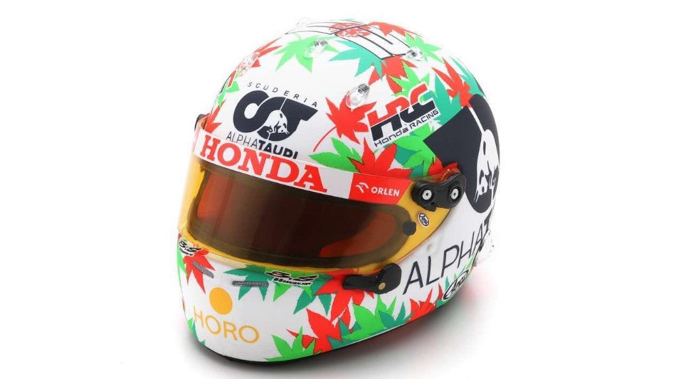 MODELLINO SCALA COMPATIBILE CON CASCO ALPHA TAURI YUKI TSUNODA ITALIAN GP 2023 1:5 SPARK MODEL 5HF123