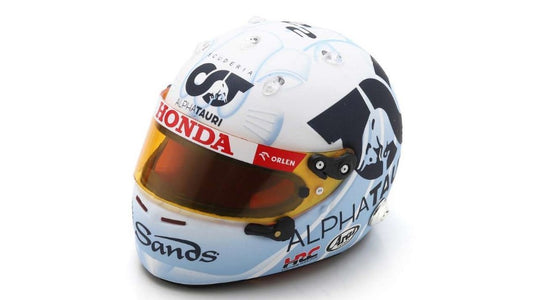 MODELLINO SCALA COMPATIBILE CON CASCO ALPHA TAURI YUKI TSUNODA SINGAPORE GP 2023 1:5 SPARK MODEL 5HF130