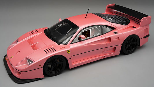 MODELLINO IN SCALA Tecnomodel COMPATIBILE CON FERRARI F40 LM 1996 PRESS VERSION MET.PINK WITH BLACK RIMS 1:18 MODEL SCALE TMD18286Q 241220