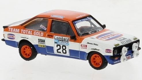 MODELLINO SCALA COMPATIBILE CON FORD ESCORT RS 1800 N.28 RAC RALLY LOMBARD 1979 M.WILSON 1:87 BREKINA BRE19588