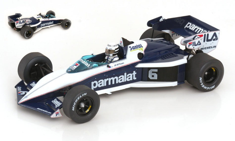 MODELLINO SCALA COMPATIBILE CON BRABHAM BT52 N.6 SOUTH AFRICAN GP 1983 R.PATRESE 1:18 MODELCARGROUP MCG18619