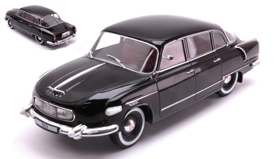 MODELLINO SCALA COMPATIBILE CON TATRA 603 1956 BLACK 1:24 WHITEBOX WB124215