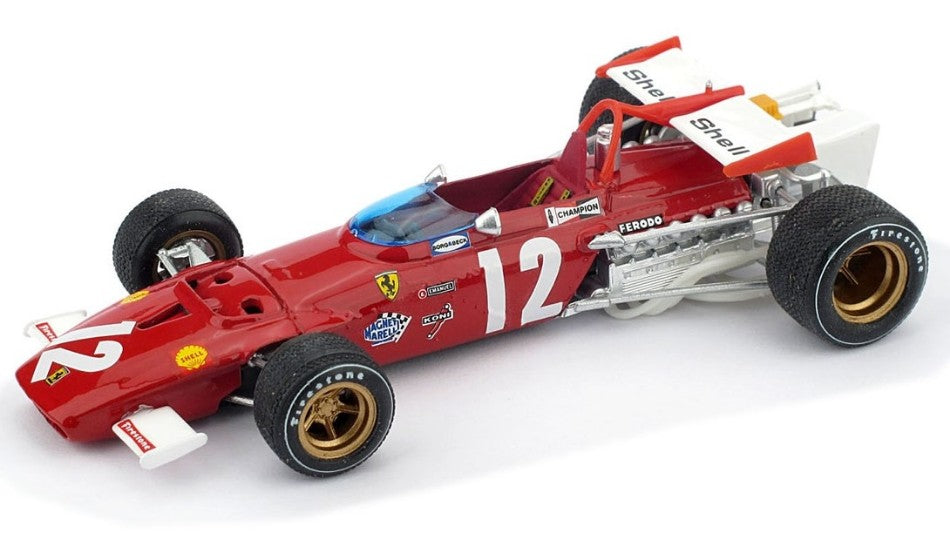 MODELLINO SCALA COMPATIBILE CON FERRARI 312 B J.ICKX 1970 N.12 WINNER AUSTRIAN GP 1:43 BRUMM BM0312