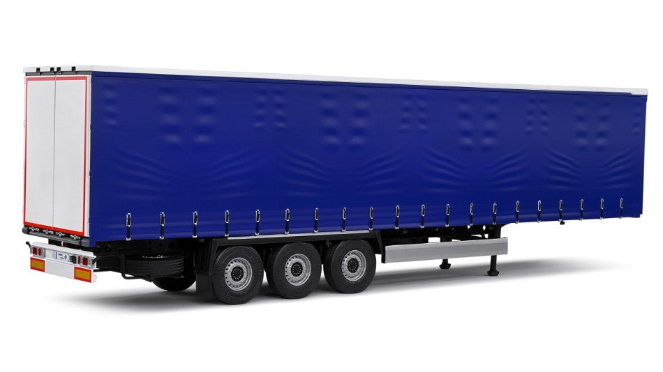 MODELLINO SCALA COMPATIBILE CON TARPOLIN TRAILER FOR TRUCK RIMORCHIO BLUE/WHITE 1:24 SOLIDO SL2400504